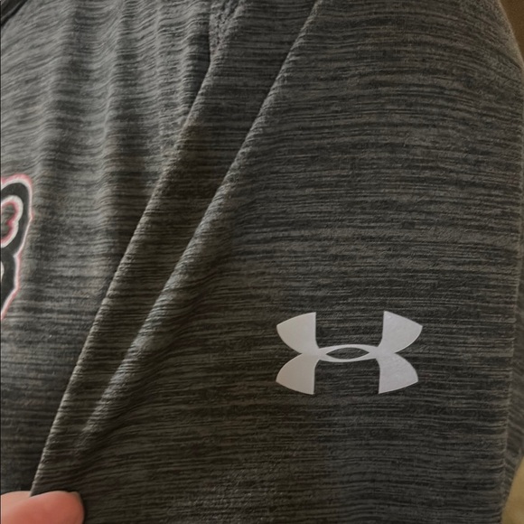 Under Armour Boston Red Socks Charcoal Quarter-Zip with Logo. Large - Picture 3 of 9